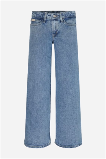 Calvin Klein avslappnade jeans med vida ben - Salt- och pepparblå